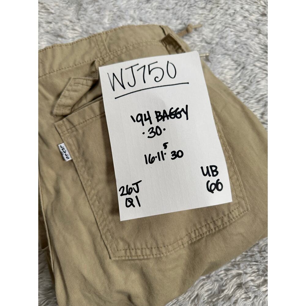Levi's Pants '94 Baggy Women's 30 Tan Cargo Drawstring Hem - Picture 3 of 6